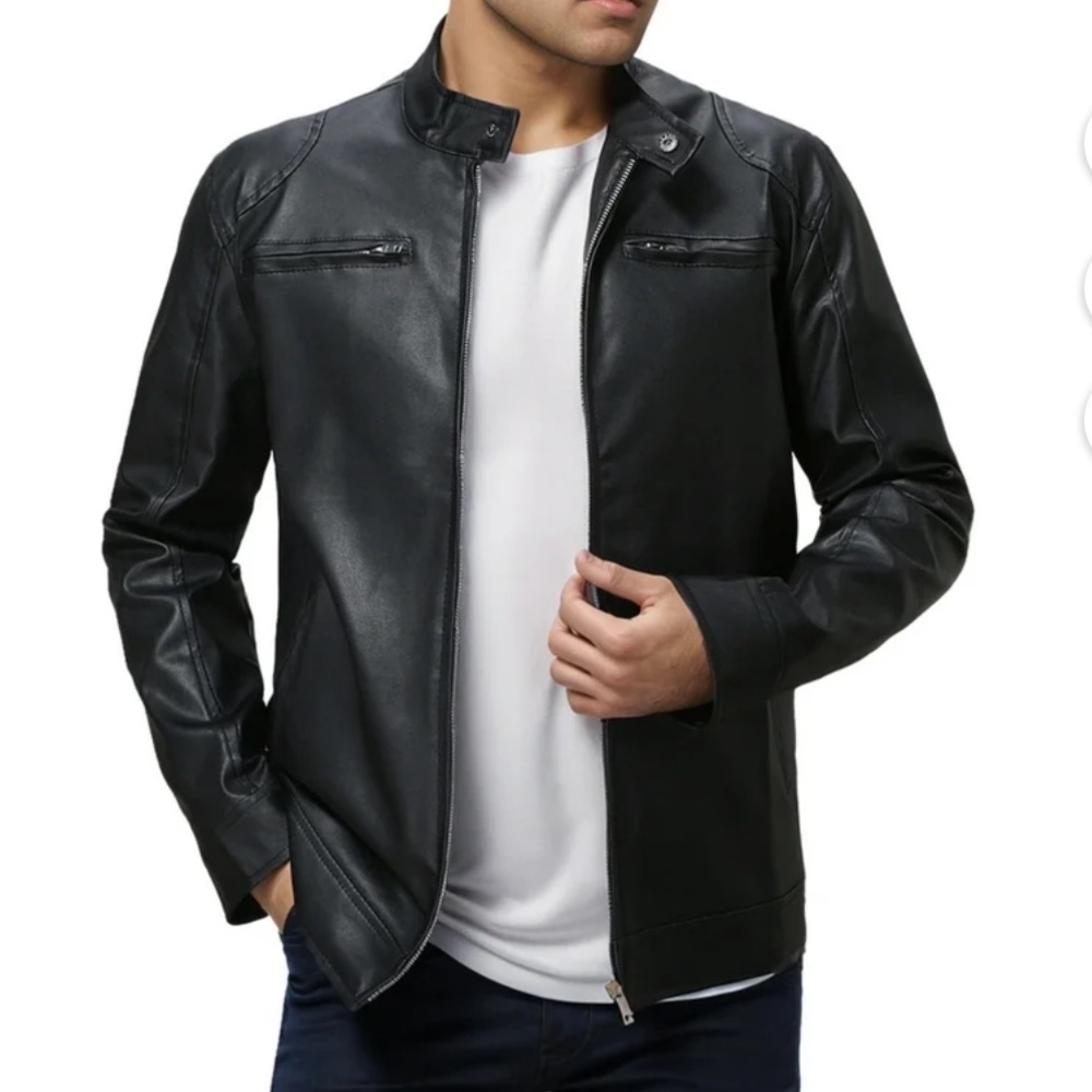 Men's Black Leather Jacket